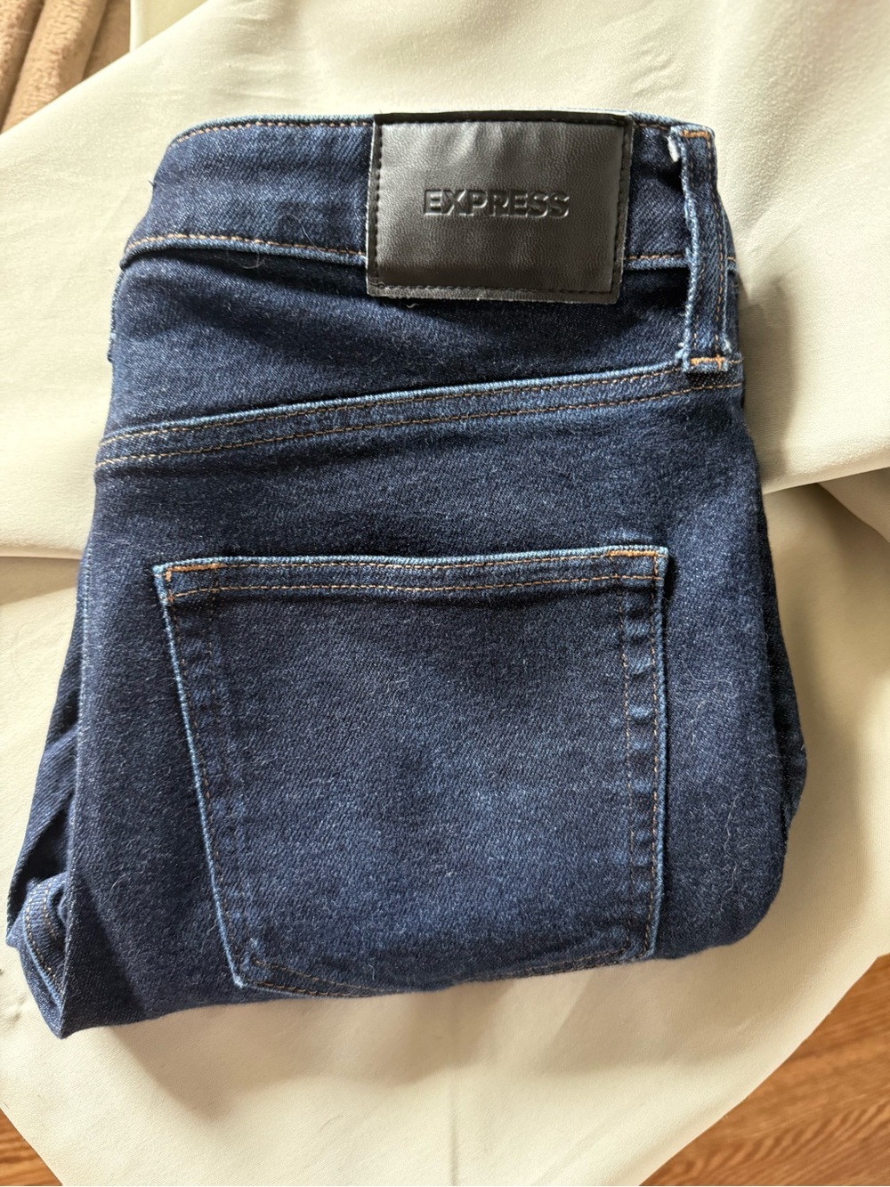 Express Women's Skinny Jeans - Dark Blue Denim